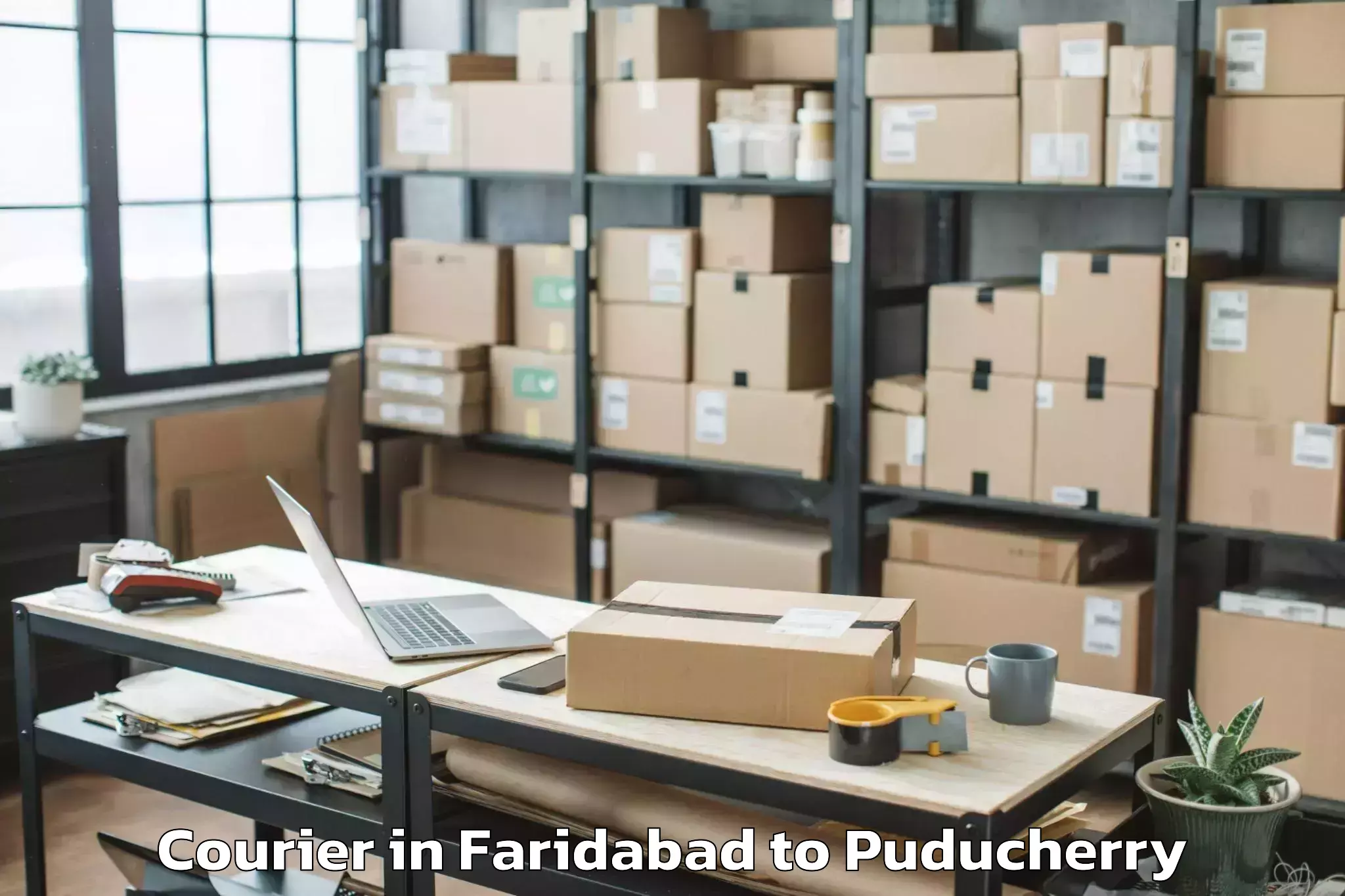 Get Faridabad to Pondicherry University Courier